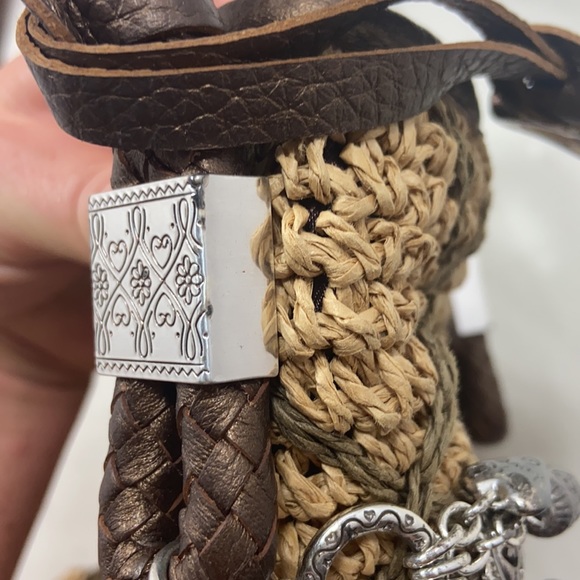 Auth Unique Brighton Straw & Leather Bucket Purse - Picture 14 of 14